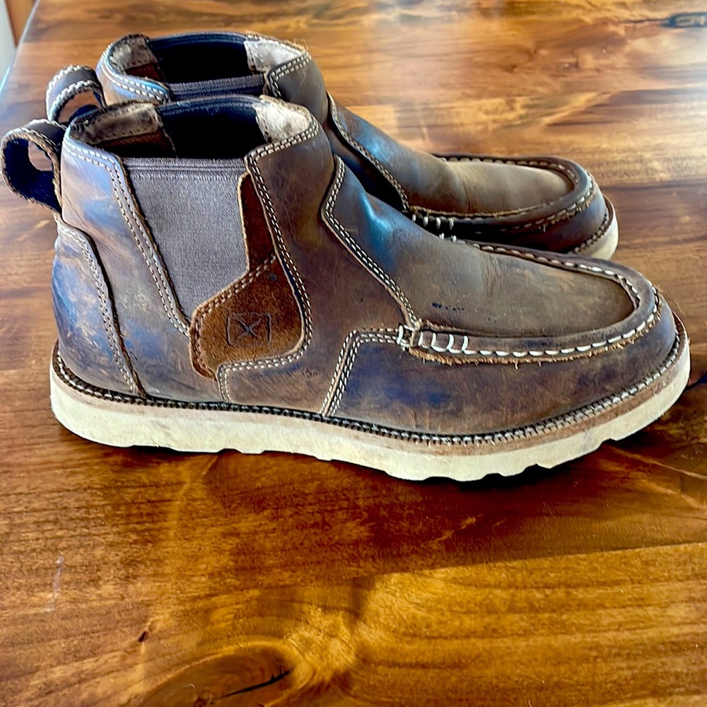 Twisted X 4” Chelsea wedge sole moc toe boot
